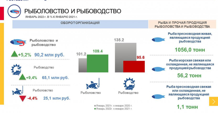 Отдельные показатели работы организаций по виду экономической деятельности "Рыболовство, рыбоводство"