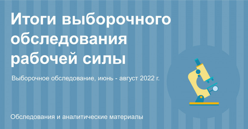 Итоги выборочного обследования рабочей силы за июнь - август 2022 года