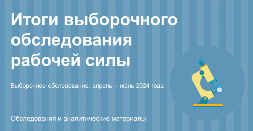 Итоги выборочного обследования рабочей силы за апрель-июнь 2024 года