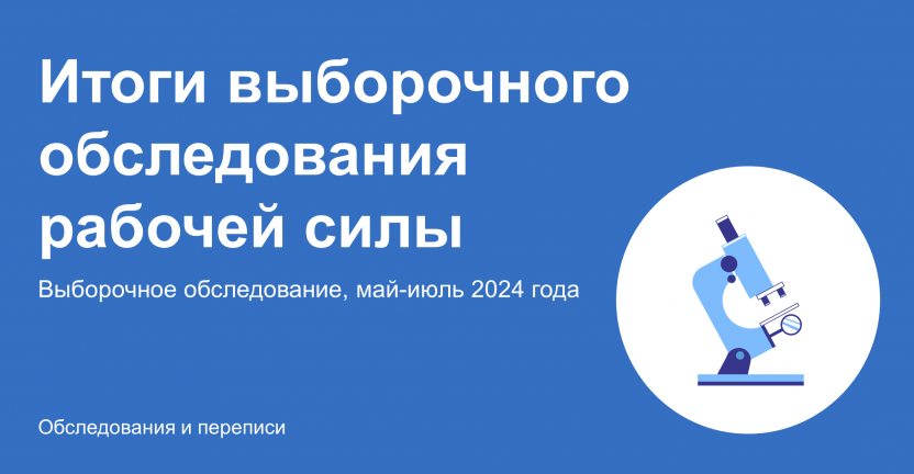 Итоги выборочного обследования рабочей силы за май-июль  2024 года